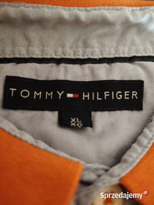 Pomarańczowe Polo Tommy Hilfiger Klasyk Rozmiar Wrocław sprzedam