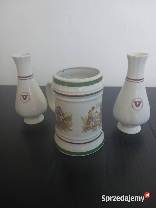 Sprzedam wazoniki okolicznościowe i kufel Porcelana i szkło
