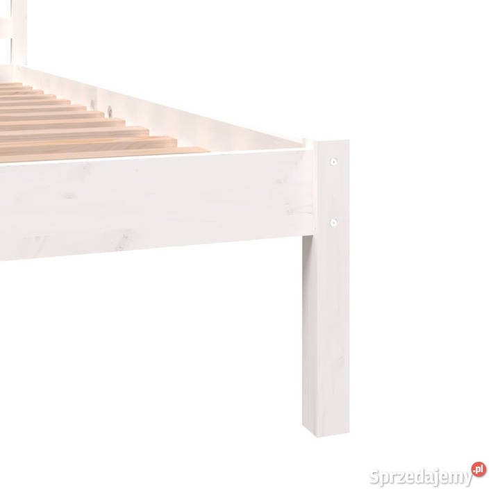 Rama łóżka z litego drewna sosnowego biała 140 x 69cm Warszawa sprzedam