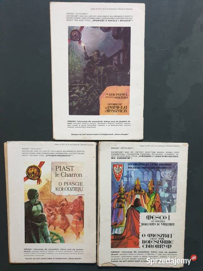 Legendy Polskie 3 dwujęzyczne komiksy francuski sprzedam