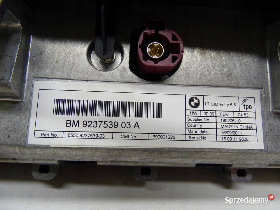 WYŚWIETLACZ EKRAN NAVI NAVIGACJI 9237539 BMW F20 Części samochodowe sprzedam