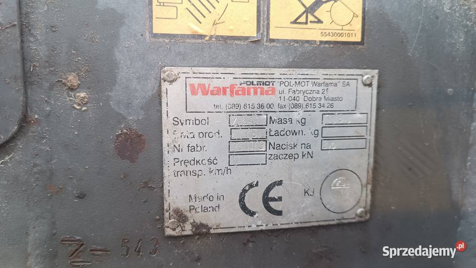 Prasa Warfama Z543 siatka pierwszy właściciel