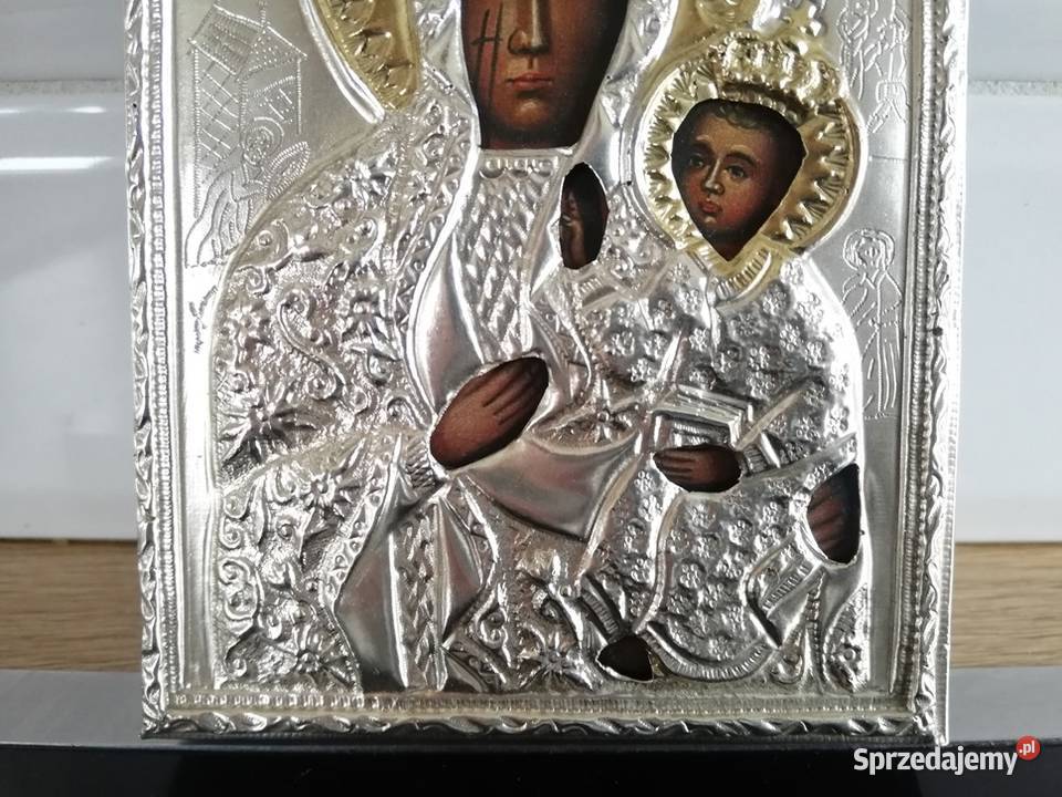 Piękna Ikona Matka Boska Częstochowska Łódź