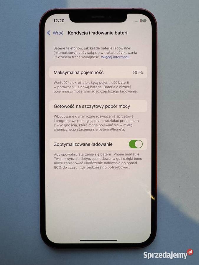 iPhone 12 kondycja baterii 85 Jeleńska Huta