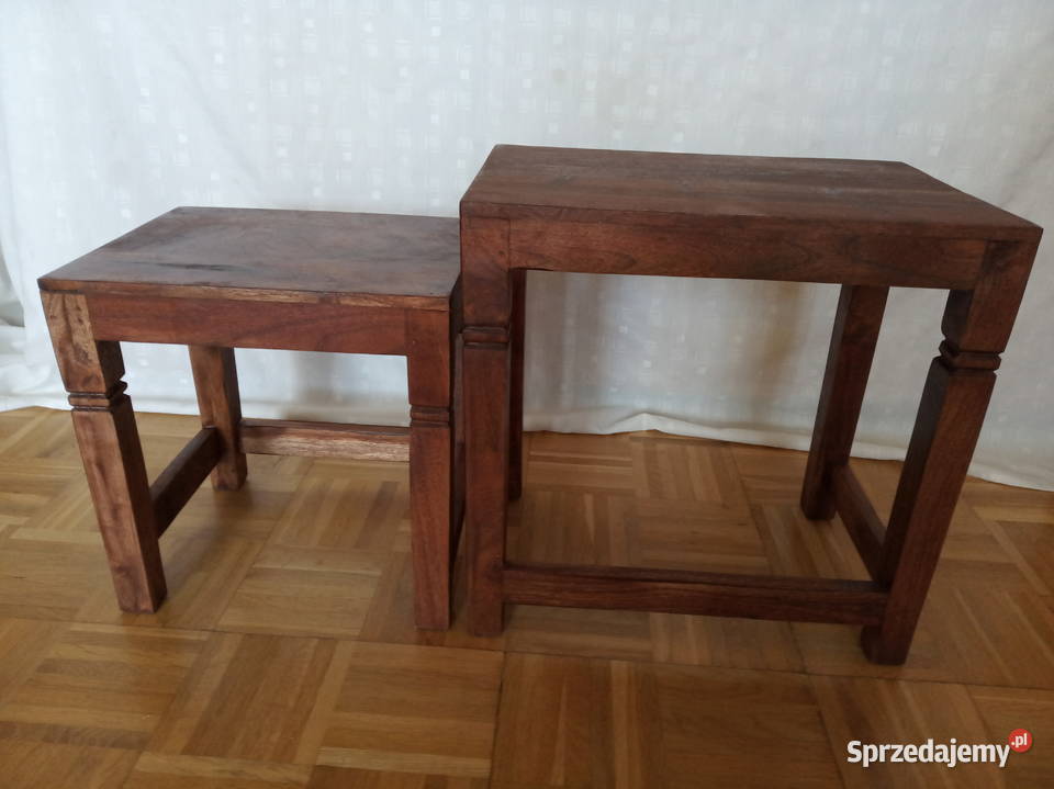 komplet stolików kawowych z drewna egzotycznego łódzkie
