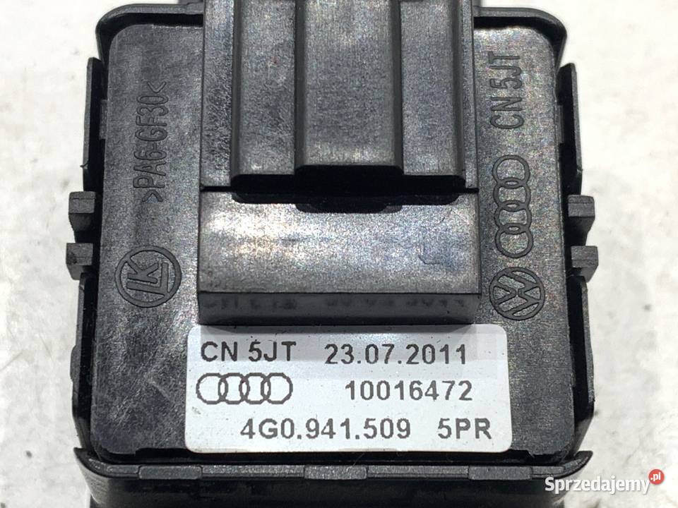 WŁĄCZNIK ŚWIATEŁ AWARYJNYCH AUDI A6 C7 4G0941509 Panele sterowania, przełączniki podkarpackie sprzedam
