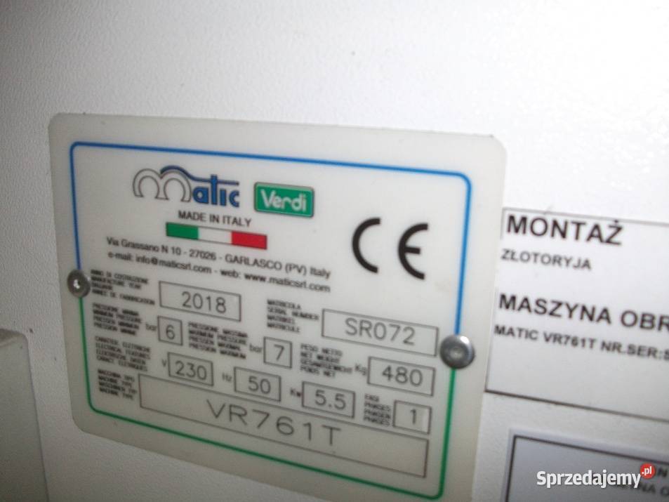 Maszyna obrotowa do obróbki butów Matic Verdi Produkcja Złotoryja