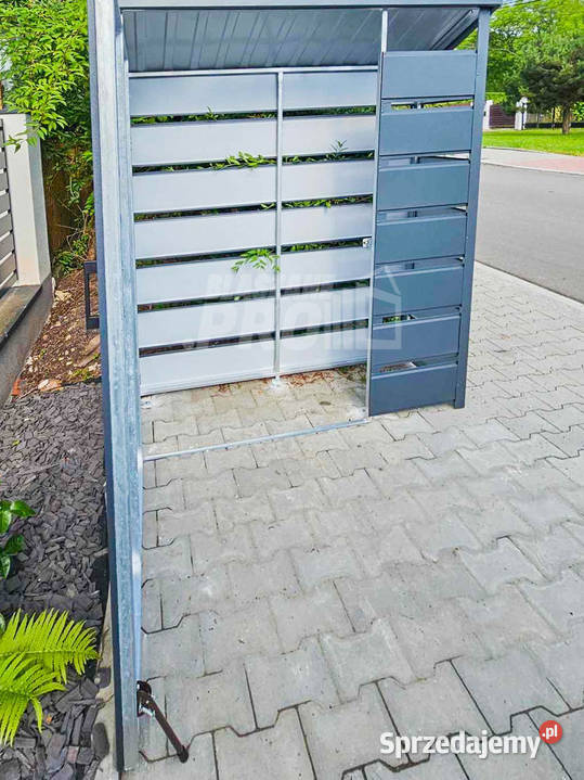 Wiata Śmietnikowa spad w tył 14x05m Antracyt podlaskie Białystok sprzedam