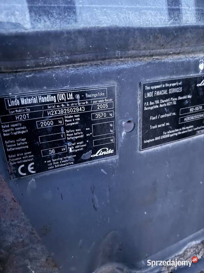Wózek widłowy Linde h20 t Wózki widłowe