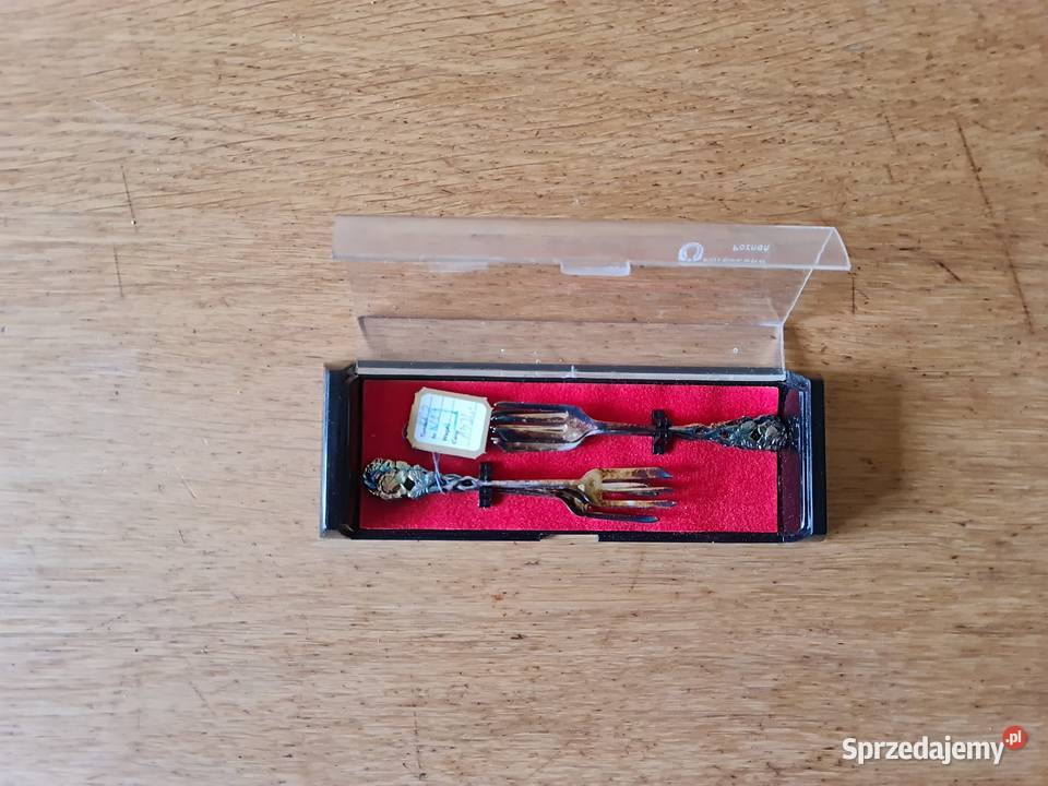 Małe widelczyki metal srebrzony Warszawa
