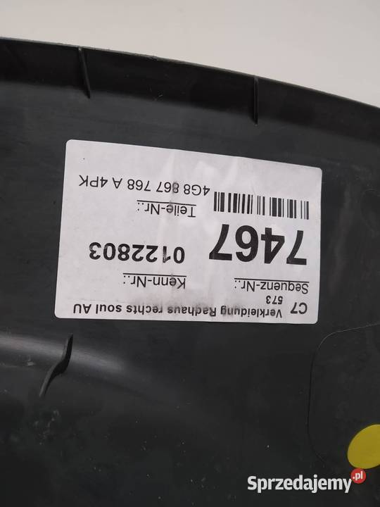 OSŁONA PROGU LEWA PRAWA KOMPLET Audi A7 I sprzedam