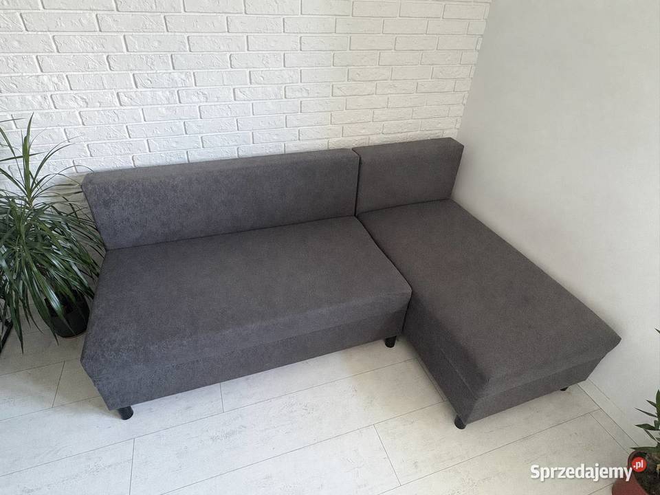 Narożnik z funkcją spania ciemnoszary 200 133 200cm mazowieckie Warszawa sprzedam