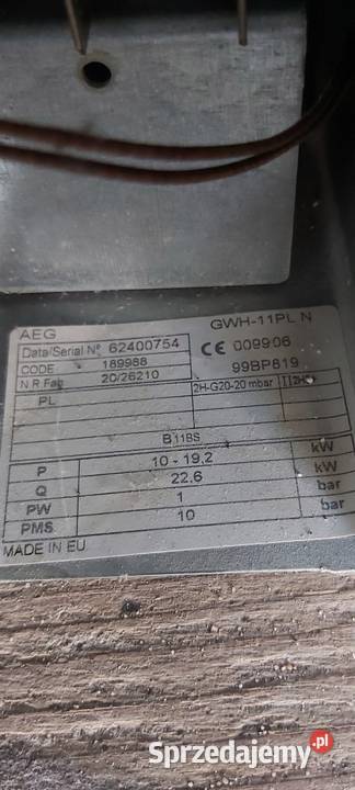 AEG GWH11 przepływowy podgrzewacz wody piecyk Niepołomice