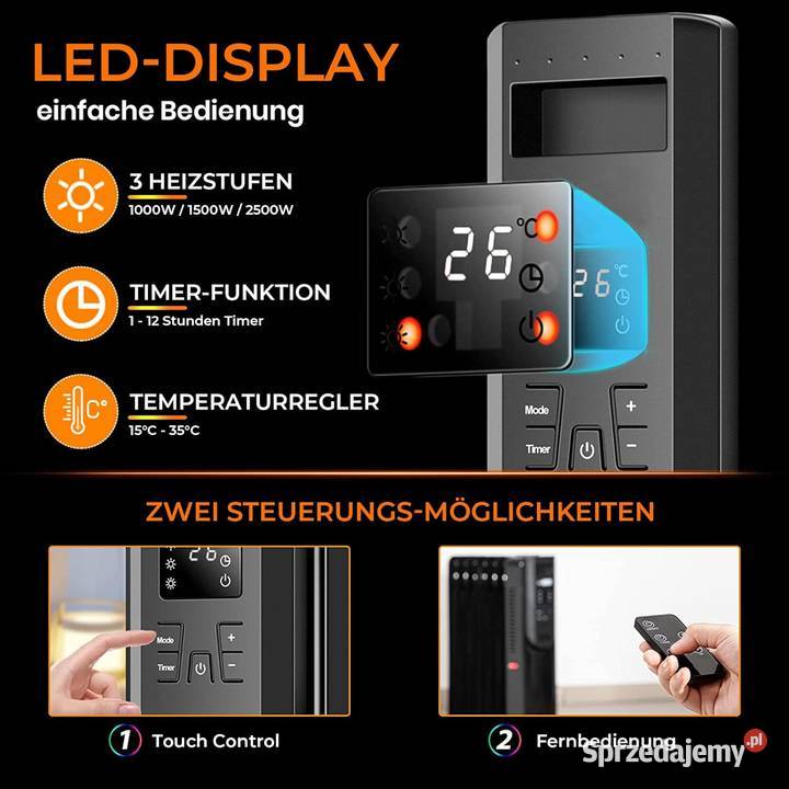 ELEKTRYCZNY GRZEJNIK OLEJOWY 2500W VESKA DE Kalety