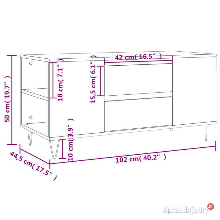 Stolik kawowy czarny 102x445x50 materiał sprzedam