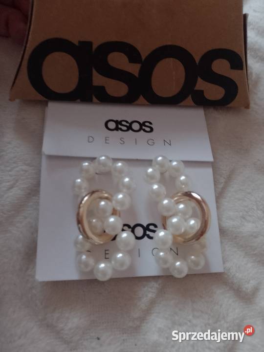 ASOS Ekskluzywne perłowe Kolczyki z Londynu NOWE Kraków