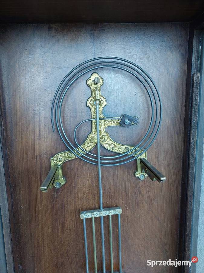 Stary zegar ścienny XIXw pełna płyta duży Tczew