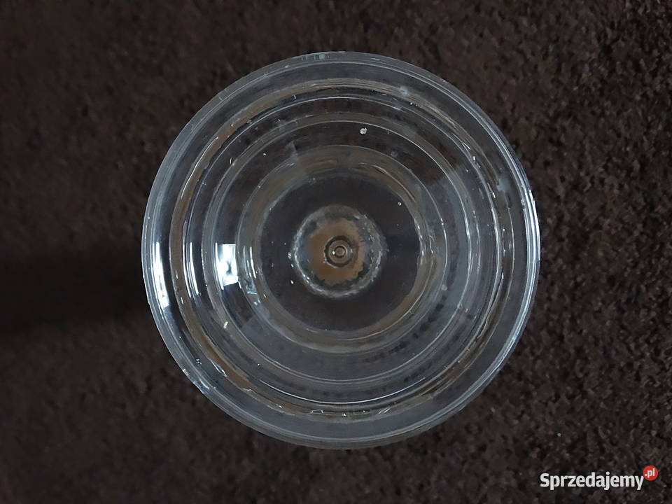 Elegancki szklany świecznik Solidne grube szkło Biłgoraj