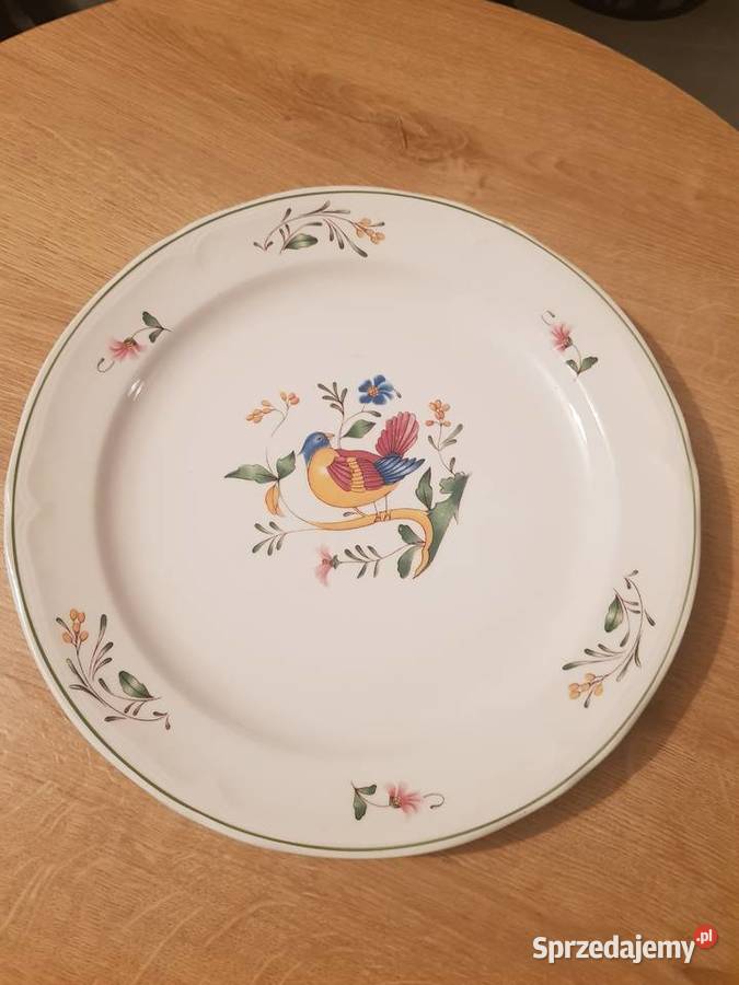 Talerz dekoracyjny z ptakiem Ceramika i szkło Wola Podłężna