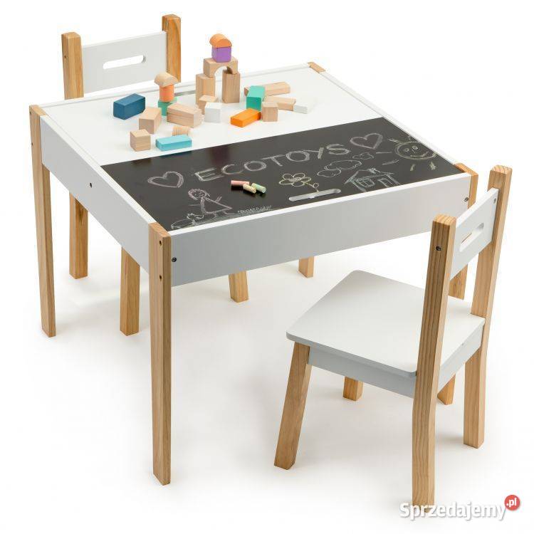 Stół stolik z dwoma krzesłami zestaw mebli Bielsk Podlaski