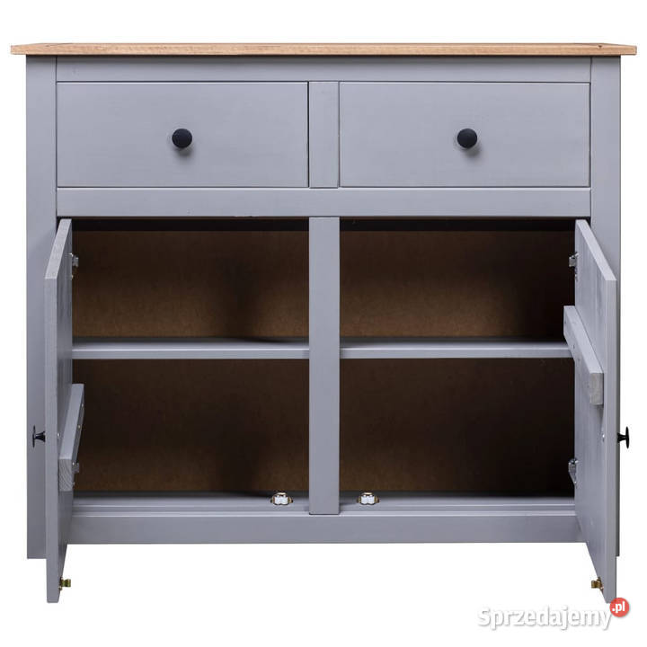 Szafka szara 93x40x80 lite drewno sosnowe seria