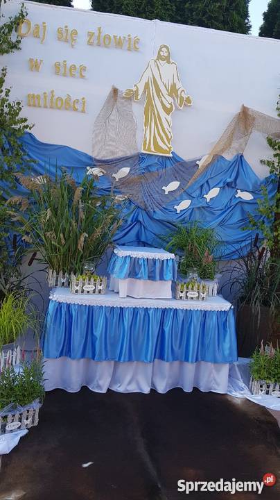 Postać Pana Jezusa Pierwsza Komunia ołtarz Boże Dobrzyca