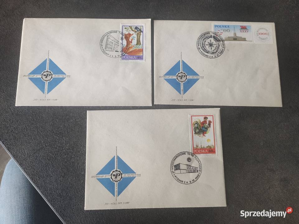 Koperta 1968 targi poznanskie Filatelistyka Antyki, Sztuka, Kolekcje dolnośląskie Bolesławiec