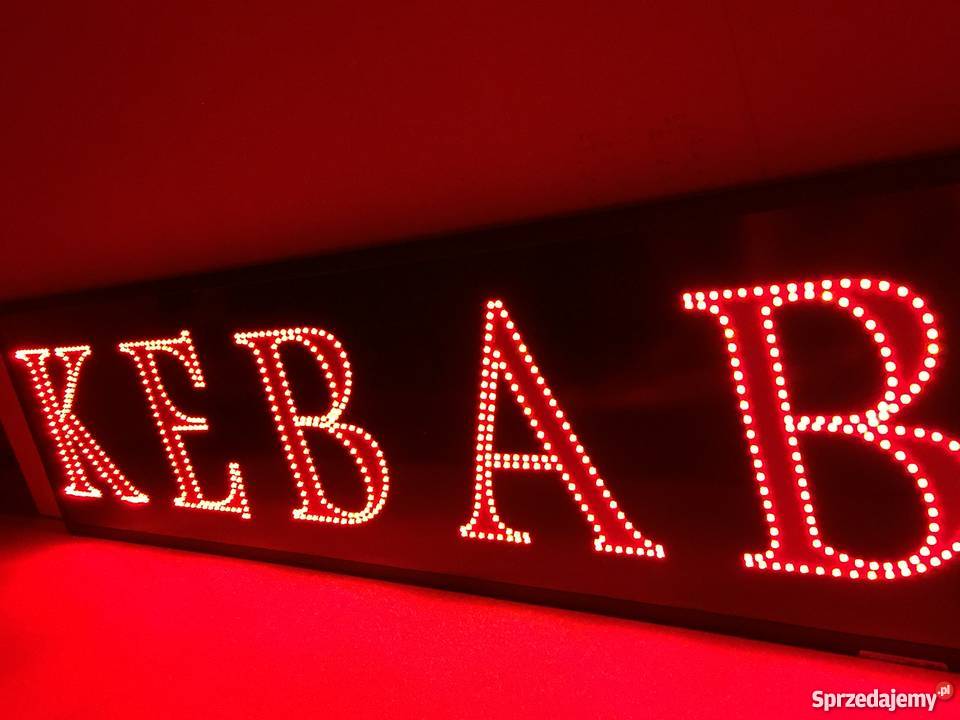 LED reklama KEBAB 200x50 zewnętrzna NOWA mazowieckie Pomiechówek