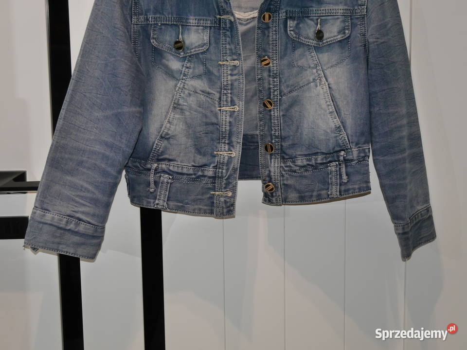 PU Jeans fajna krótka katana rękaw 34 36 S Kurtki i płaszcze Odzież damska sprzedam