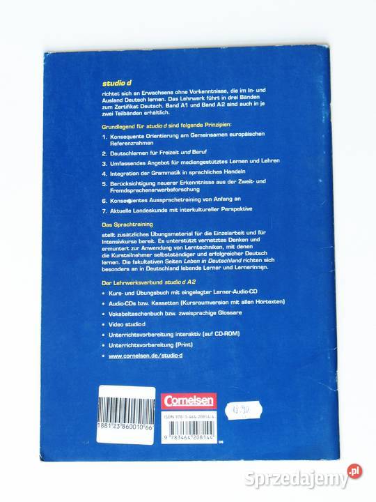 Cornelsen studio d A2 Sprachtraining Teilband 1 Rok wydania 2007 Kraków