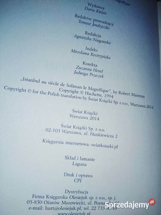 Życie codzienne w czasach Sulejmana Wspaniałego Antykwariat Warszawa