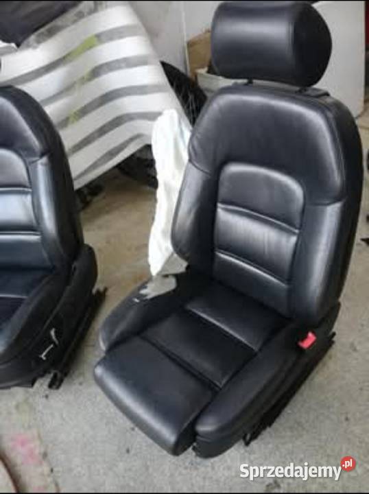 Siedzenia skórzane czarne AUDI A8 D3 przedlift osobowe Złotoryja