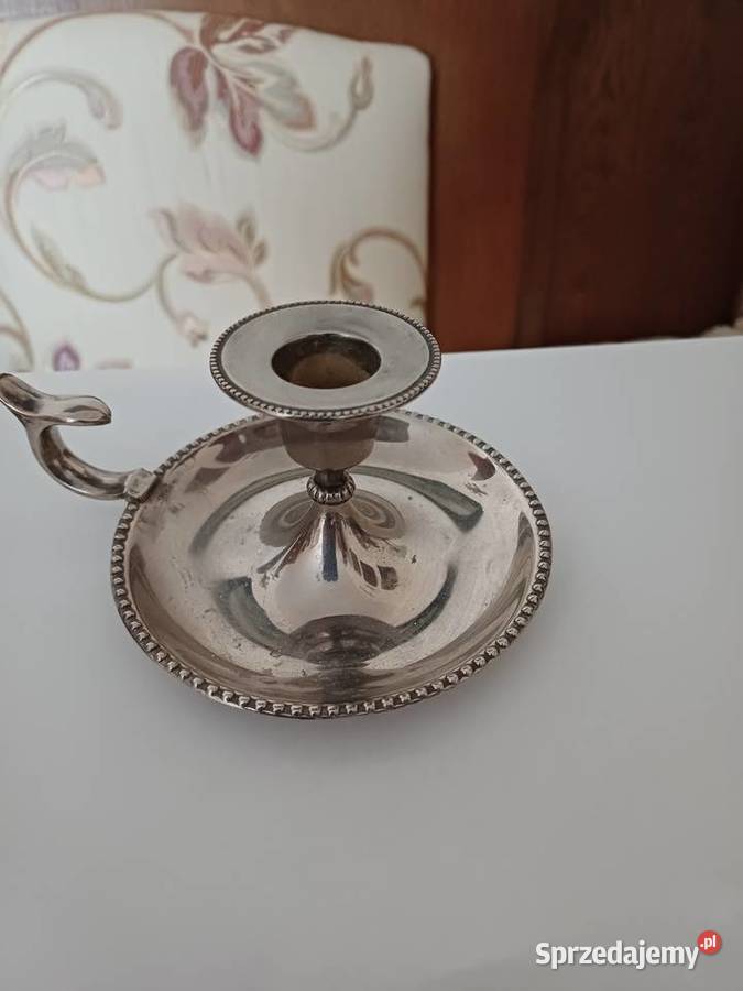 Zestaw metalowe 2 małe swiecznikikielich większy Gdynia