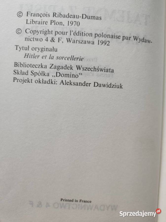 Tajemne zapiski magów Hitlera Francois Kielce