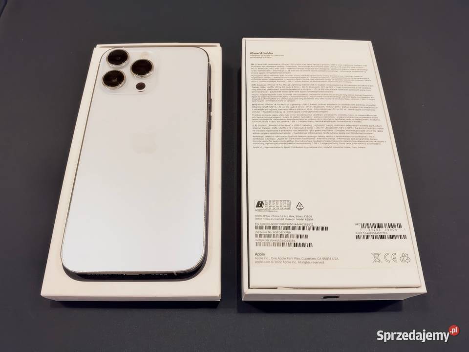 IPhone 14 Pro 128 GB Silver stan idealny karton pomorskie Miszewko