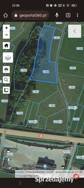 Sprzedam działkę rolną Podłopień