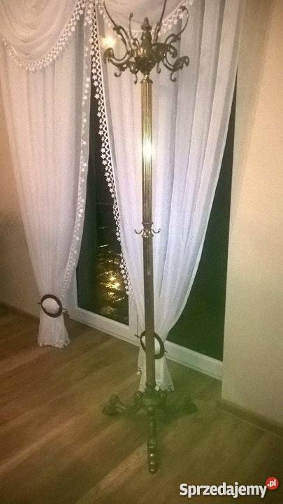 wieszak stojący z mosiądzu