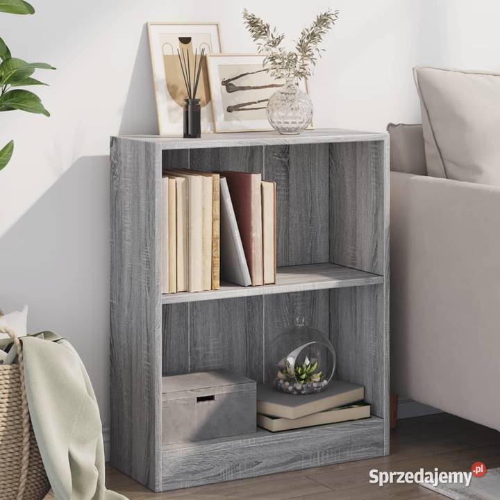 vidaXL Szafka na książki szary dąb Warszawa