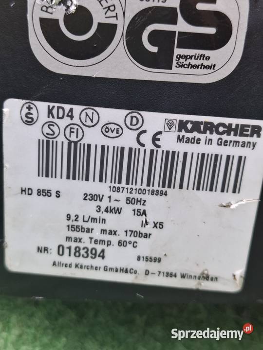 Myjka Karcher HD 855 S Gwarancja Wysyłka Serwis Radom