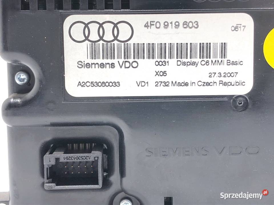 WYŚWIETLACZ AUDI A6 C6 4F0919603 0411 EKRAN