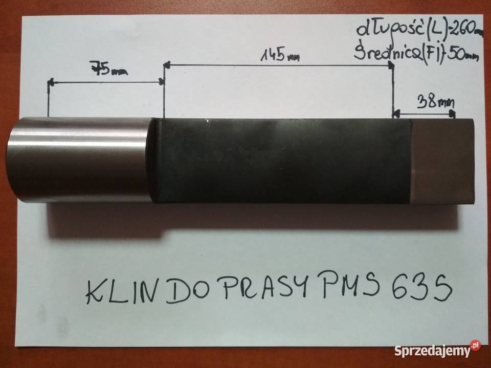 KLIN CZĘŚCI PRASY PALEC PMS 63S NOWY WYSYŁKA Bydgoszcz