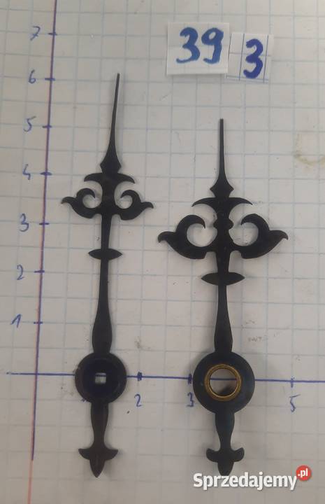 393 Wskazówki starego zegara komplet 2x2mm 52mm Tczew sprzedam