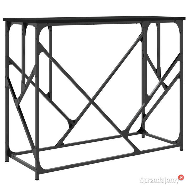 Stolik konsolowy czarny 100x40x80 materiał Warszawa