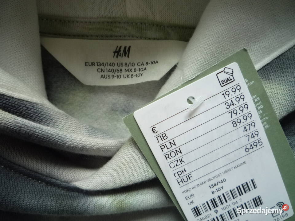 Nowa HM 134140 Bluza Kangurka Meszek kaptur szary/srebrny Szczecin
