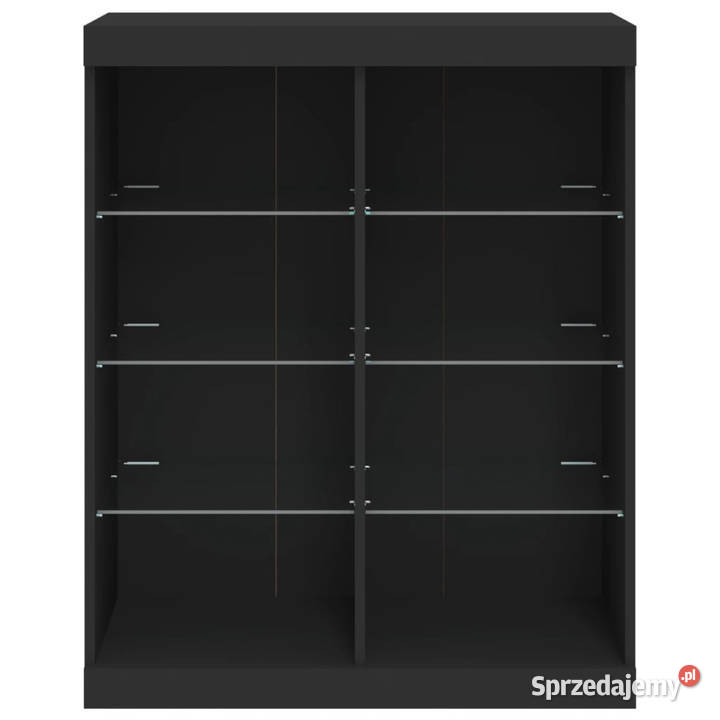 Szafka z oświetleniem LED czarna 81x37x100