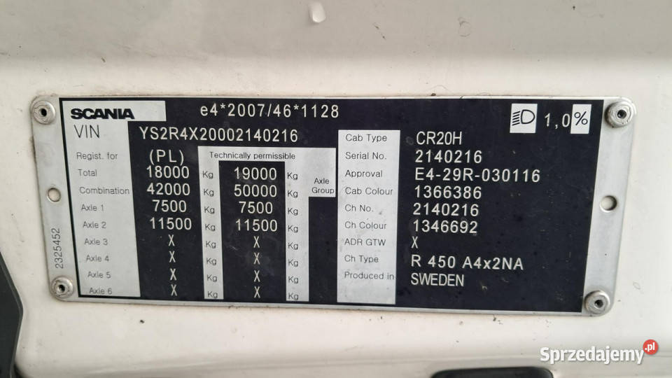 Scania R450 Poleasingowe NEL Samochody ciężarowe Komorniki