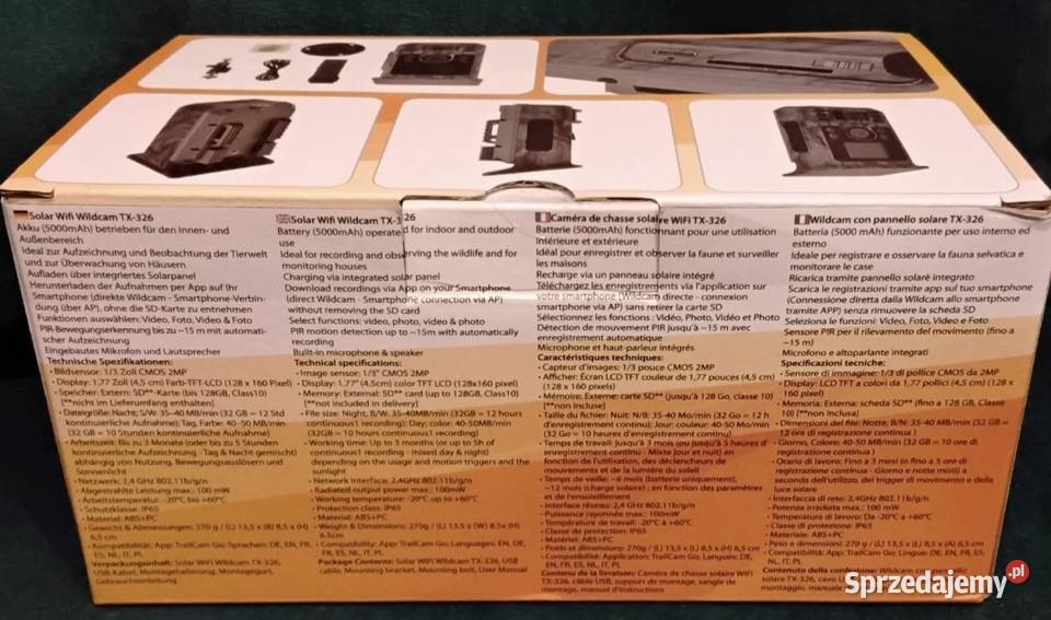 Kamera wifi fotopułapka z ładowaniem solarnym wielkopolskie Poznań