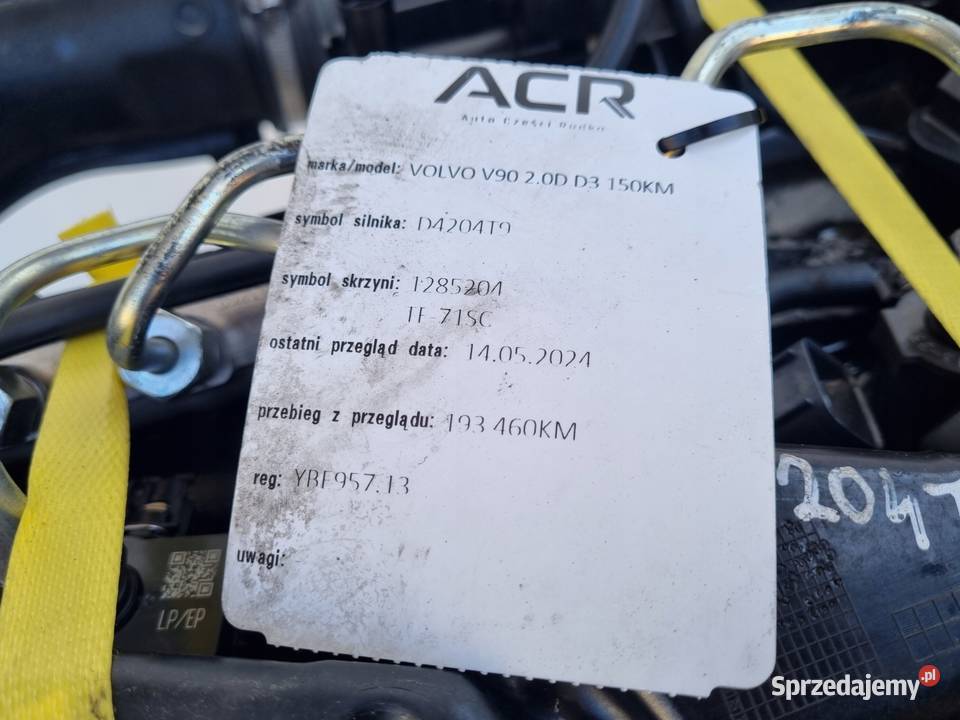 SILNIK KOMPLET Volvo XC60 20 D D3 150 Silniki kompletne Rudka