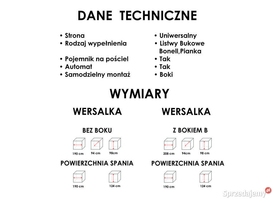 Wersalka Diora z bokami listwy bukowe pianka