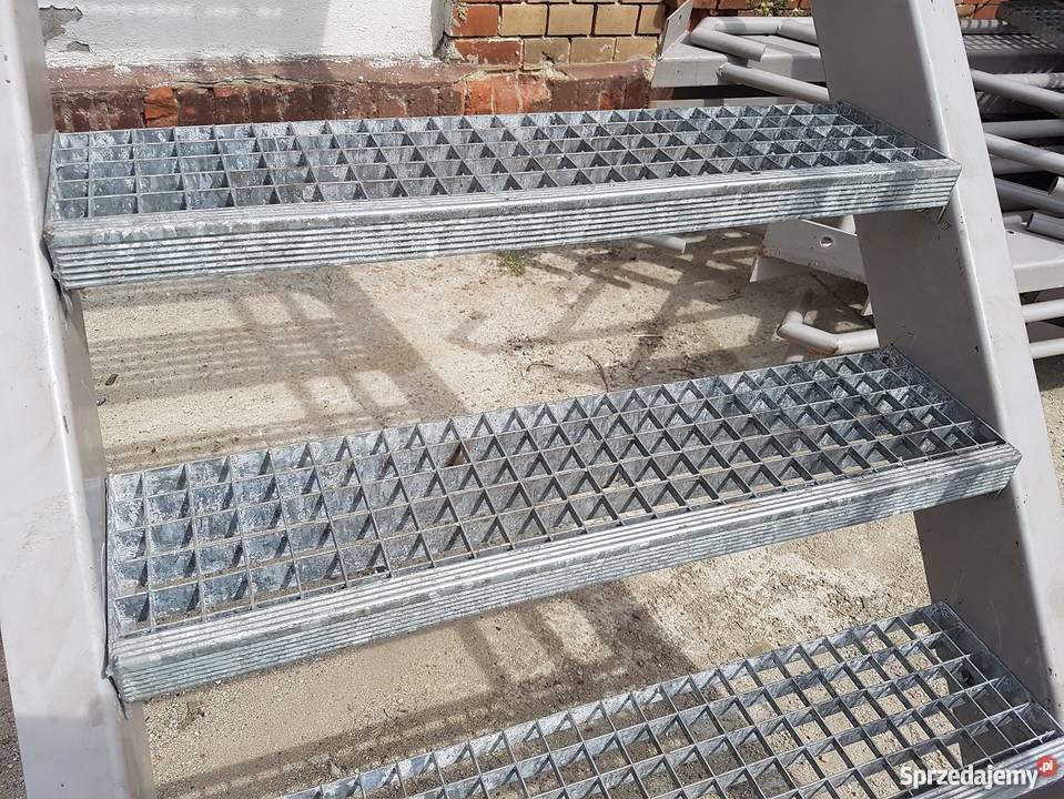 Schody metalowe 10 stopni z poręczą 90x220 wewnętrzne
